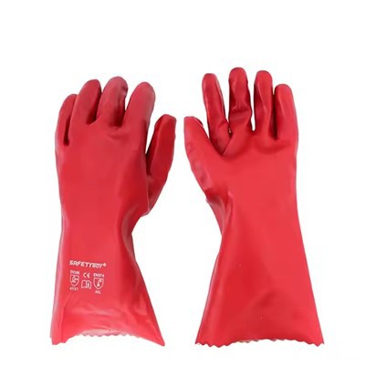 PVC -belagda handskar